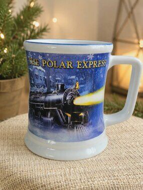 The Polar Express "Believe" Embossed Ceramic Coffee Cup Mug